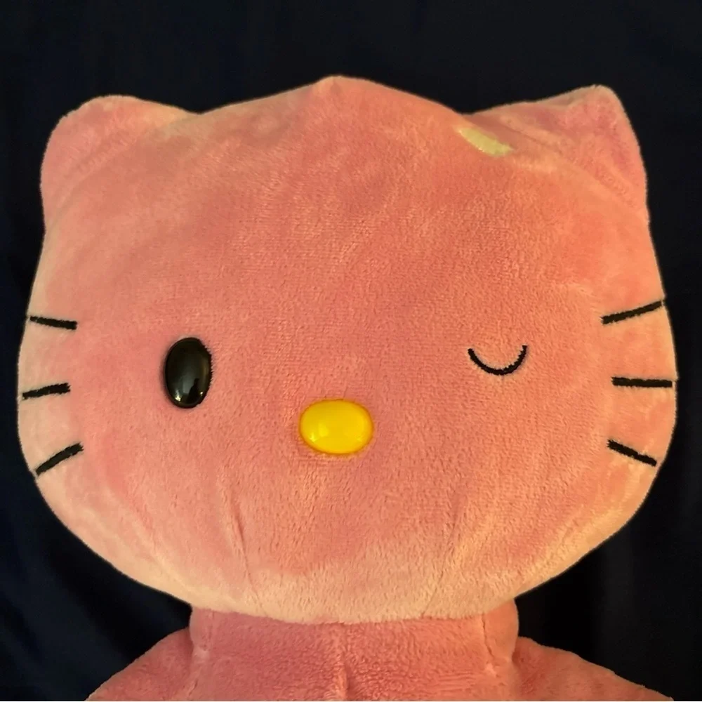 Build A Bear Hello Kitty Winking Pink Leopard 18” Plush Stuffed Animal No Bow